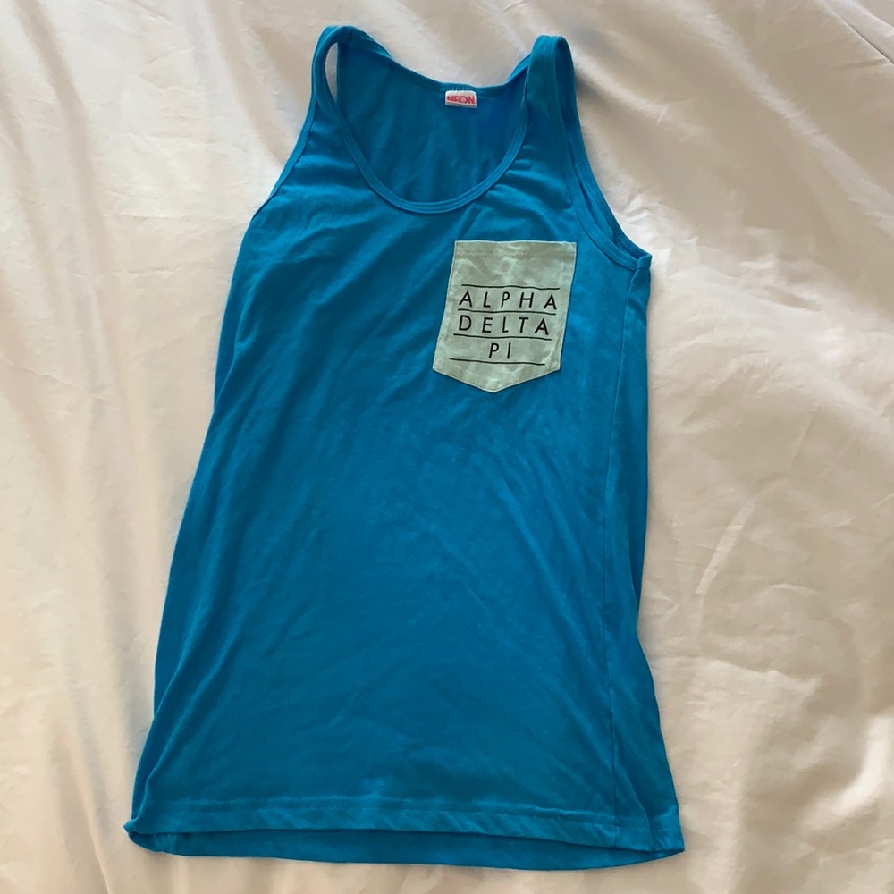 Blue alpha delta pi tank top